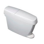 P+L Systems Sanibin Papelera sanitaria femenina con pedal de 15 litros - Blanco | Solución higiénica de residuos
