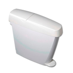 P+L Systems Sanibin 20 Litre Feminine Sanitary Pedal Bin - White | High-Capacity Hygiene Waste Solution