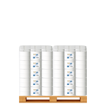 Bulk Mini Jumbo Toilet Roll - 500 Sheets (150m) x 12 Rolls - 76mm Core - 38 Cases (1/2 Pallet)