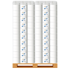 Bulk Mini Jumbo Toilet Roll - 500 Sheets (150m) x 12 Rolls - 76mm Core - 77 Cases (Full Pallet)