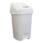 P+L Systems Nappease 60 Litre Nappy-Hazardous Waste Pedal Bin - White | Secure Waste Disposal Solution