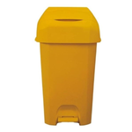 P+L Systems Nappease Papelera con pedal para desechos peligrosos para pañales de 60 litros - Amarillo | Solución segura de eliminación de residuos