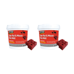 Pest-Stop Super Rat & Mouse Killer MAX (Brodifacoum) Wax Blocks – 2 Pack