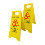 Señal de marco 'A' de advertencia de piso mojado y limpieza doble: cada uno