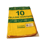 Standard Quality Yellow Dusters - 50x40cm - Pack of 10