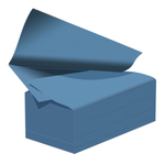 Toallas de mano Value 1 Ply Blue V-Fold en relieve - Paquete de 15